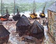 Claude Monet Boats on the Beach oil on canvas